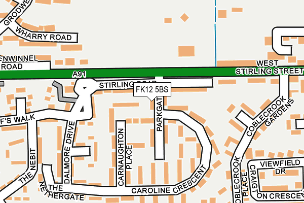 FK12 5BS map - OS OpenMap – Local (Ordnance Survey)