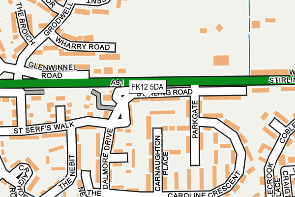 FK12 5DA map - OS OpenMap – Local (Ordnance Survey)