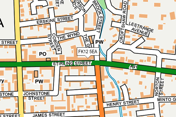 FK12 5EA map - OS OpenMap – Local (Ordnance Survey)