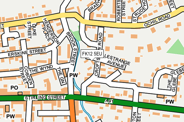 FK12 5EU map - OS OpenMap – Local (Ordnance Survey)