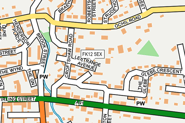 FK12 5EX map - OS OpenMap – Local (Ordnance Survey)