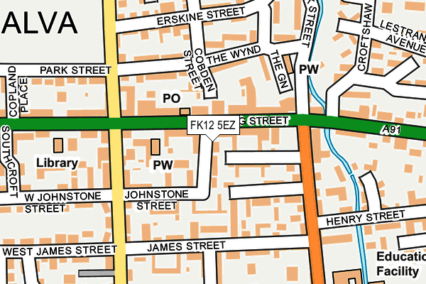 FK12 5EZ map - OS OpenMap – Local (Ordnance Survey)
