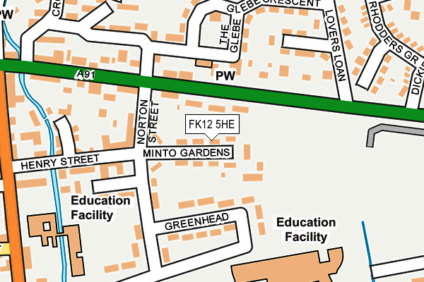 FK12 5HE map - OS OpenMap – Local (Ordnance Survey)