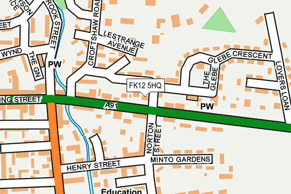 FK12 5HQ map - OS OpenMap – Local (Ordnance Survey)