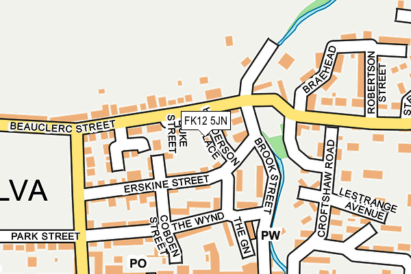 FK12 5JN map - OS OpenMap – Local (Ordnance Survey)