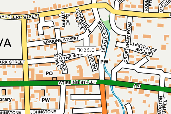 FK12 5JQ map - OS OpenMap – Local (Ordnance Survey)