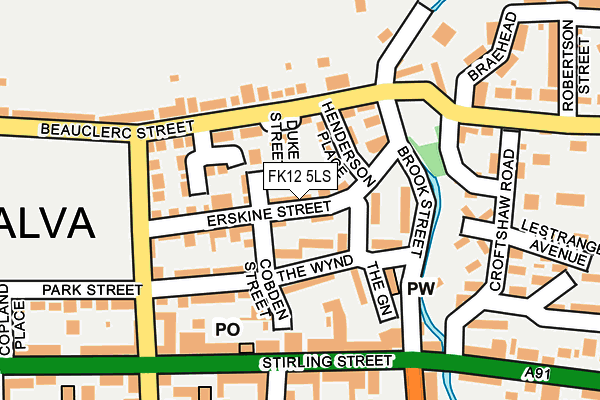 FK12 5LS map - OS OpenMap – Local (Ordnance Survey)