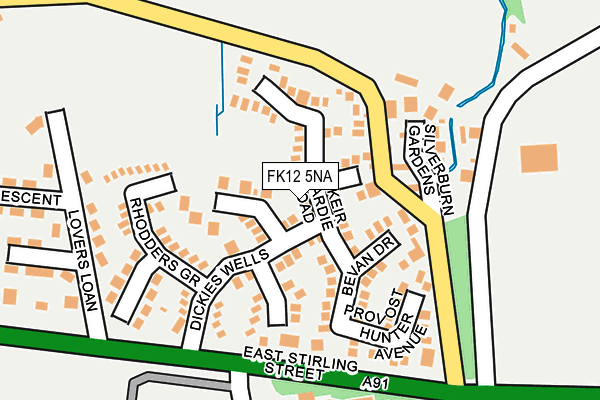 FK12 5NA map - OS OpenMap – Local (Ordnance Survey)