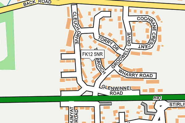 FK12 5NR map - OS OpenMap – Local (Ordnance Survey)