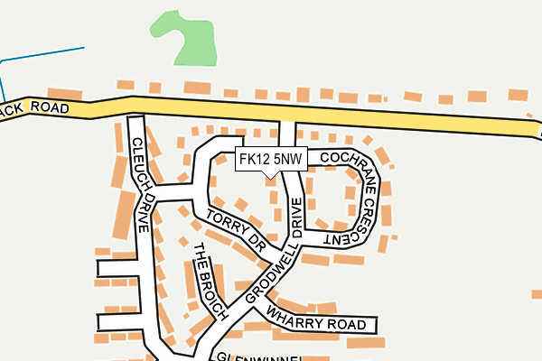 FK12 5NW map - OS OpenMap – Local (Ordnance Survey)