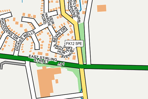 FK12 5PE map - OS OpenMap – Local (Ordnance Survey)