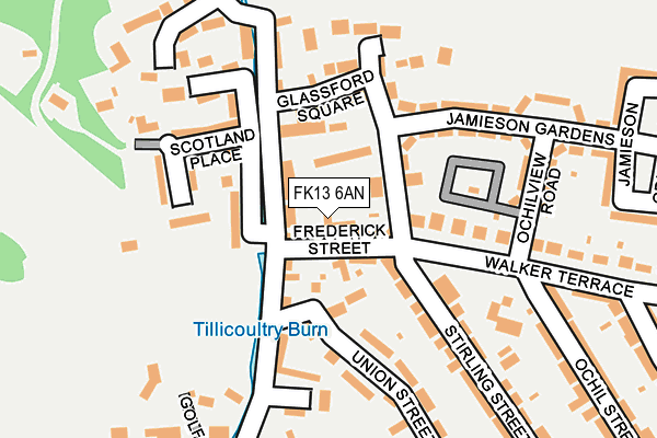 FK13 6AN map - OS OpenMap – Local (Ordnance Survey)