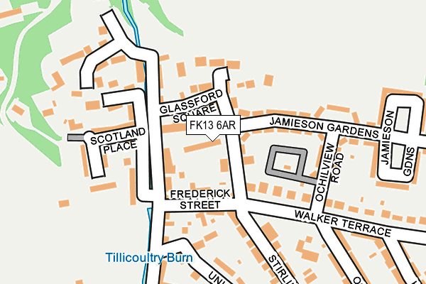 FK13 6AR map - OS OpenMap – Local (Ordnance Survey)