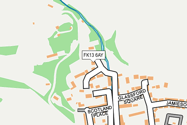 FK13 6AY map - OS OpenMap – Local (Ordnance Survey)