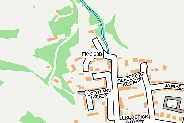 FK13 6BB map - OS OpenMap – Local (Ordnance Survey)
