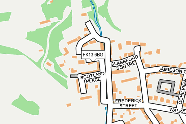 FK13 6BG map - OS OpenMap – Local (Ordnance Survey)
