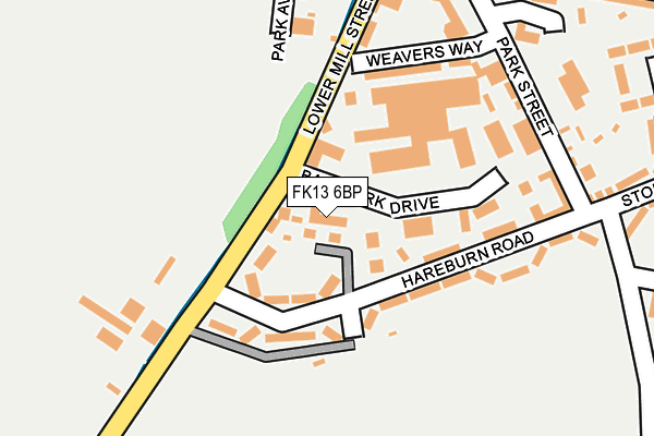 FK13 6BP map - OS OpenMap – Local (Ordnance Survey)