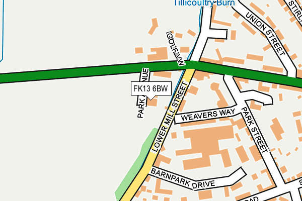 FK13 6BW map - OS OpenMap – Local (Ordnance Survey)
