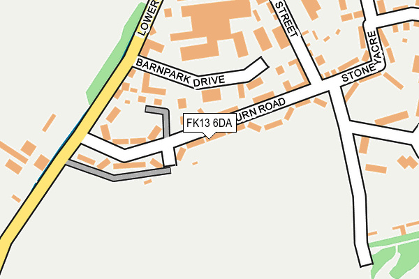 FK13 6DA map - OS OpenMap – Local (Ordnance Survey)