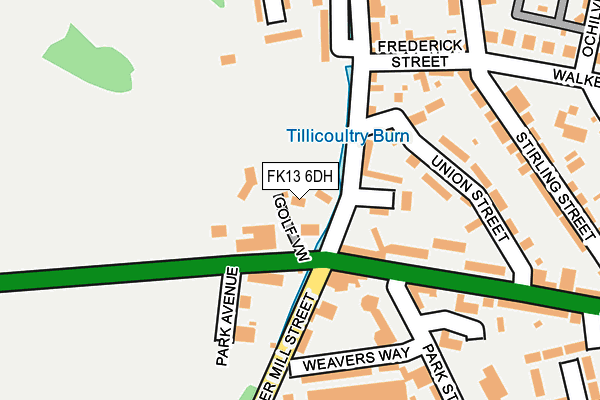 FK13 6DH map - OS OpenMap – Local (Ordnance Survey)