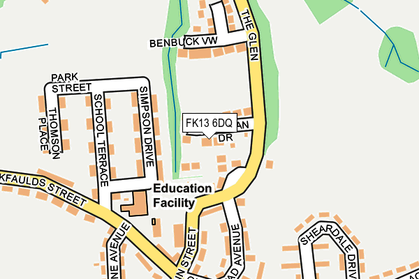 FK13 6DQ map - OS OpenMap – Local (Ordnance Survey)