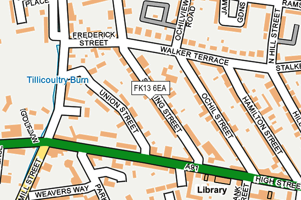 FK13 6EA map - OS OpenMap – Local (Ordnance Survey)