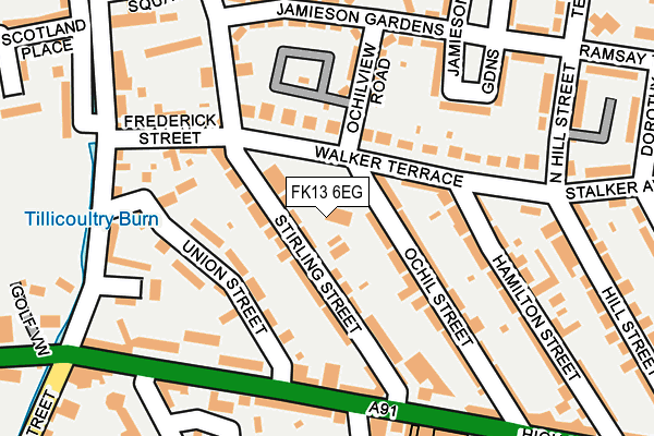 FK13 6EG map - OS OpenMap – Local (Ordnance Survey)