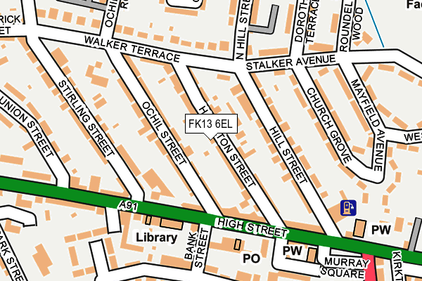 FK13 6EL map - OS OpenMap – Local (Ordnance Survey)