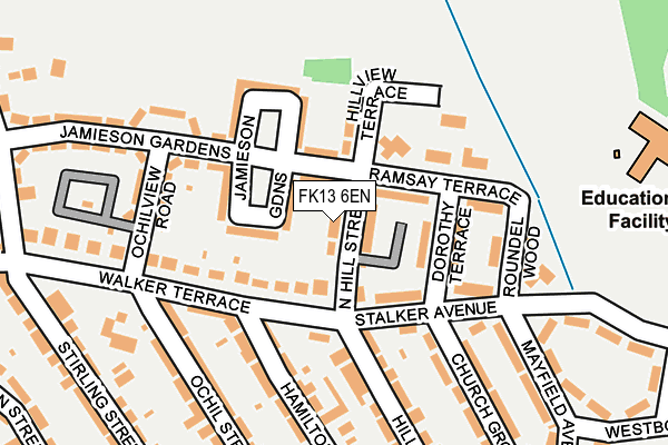 FK13 6EN map - OS OpenMap – Local (Ordnance Survey)