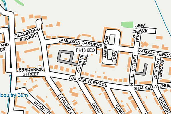 FK13 6EQ map - OS OpenMap – Local (Ordnance Survey)