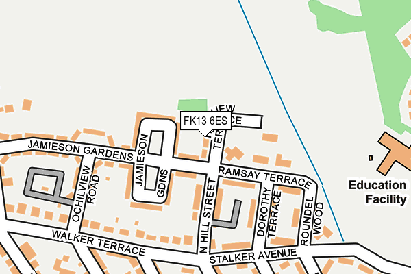 FK13 6ES map - OS OpenMap – Local (Ordnance Survey)