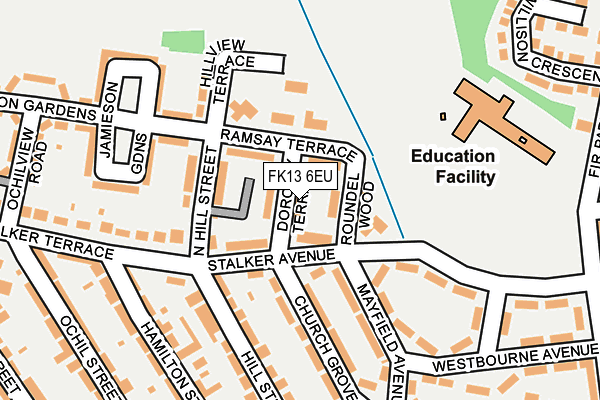 FK13 6EU map - OS OpenMap – Local (Ordnance Survey)