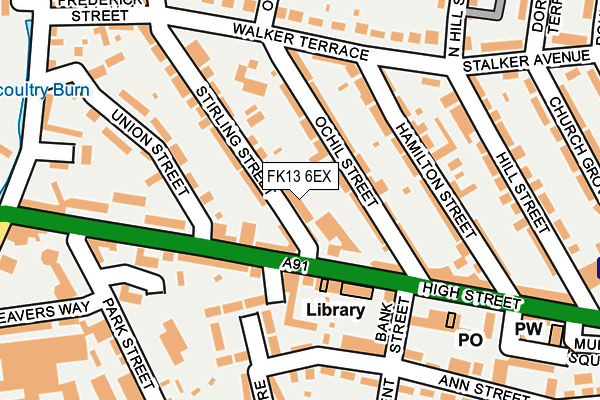 FK13 6EX map - OS OpenMap – Local (Ordnance Survey)