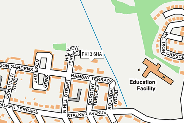 FK13 6HA map - OS OpenMap – Local (Ordnance Survey)