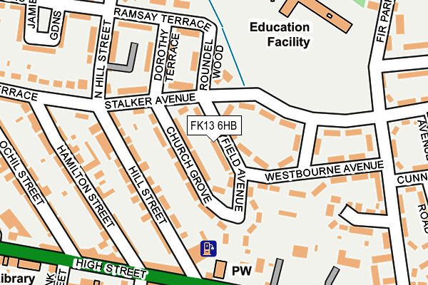 FK13 6HB map - OS OpenMap – Local (Ordnance Survey)