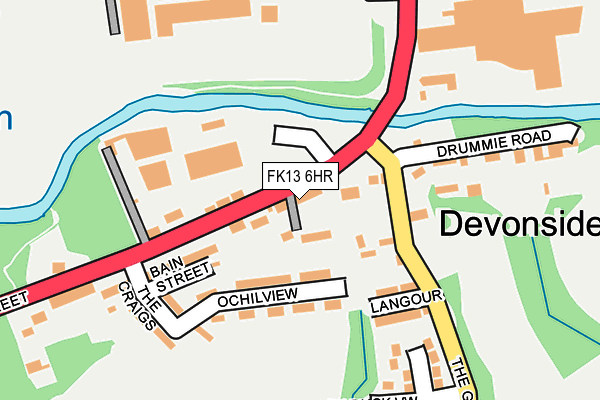 FK13 6HR map - OS OpenMap – Local (Ordnance Survey)