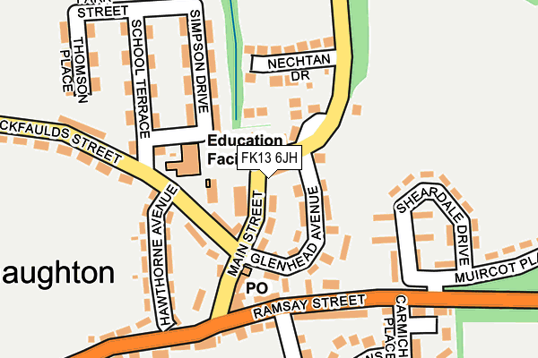 FK13 6JH map - OS OpenMap – Local (Ordnance Survey)