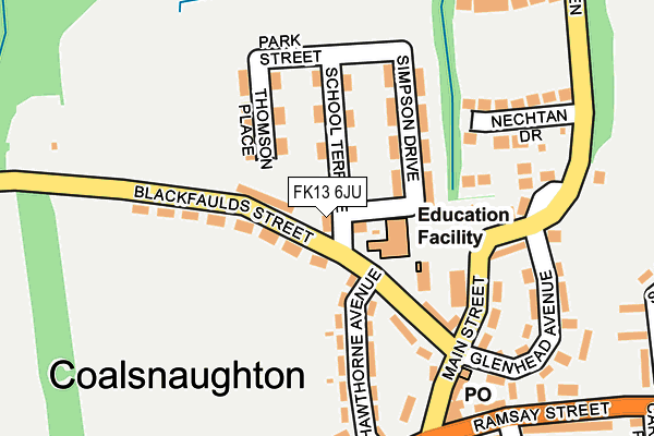 FK13 6JU map - OS OpenMap – Local (Ordnance Survey)