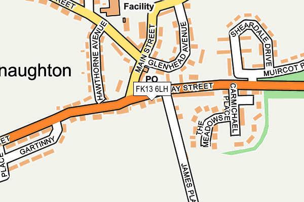 FK13 6LH map - OS OpenMap – Local (Ordnance Survey)