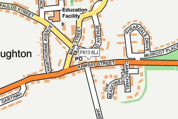 FK13 6LJ map - OS OpenMap – Local (Ordnance Survey)
