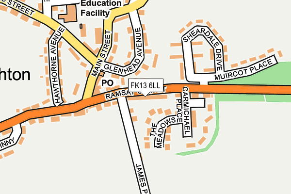 FK13 6LL map - OS OpenMap – Local (Ordnance Survey)