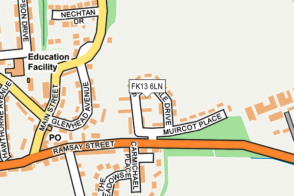 FK13 6LN map - OS OpenMap – Local (Ordnance Survey)