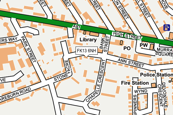 FK13 6NH map - OS OpenMap – Local (Ordnance Survey)