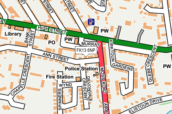 FK13 6NP map - OS OpenMap – Local (Ordnance Survey)