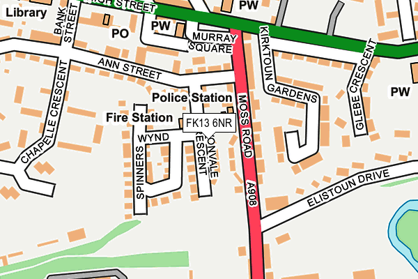 FK13 6NR map - OS OpenMap – Local (Ordnance Survey)