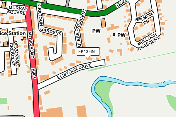 FK13 6NT map - OS OpenMap – Local (Ordnance Survey)
