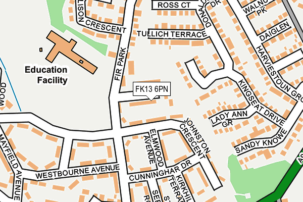 FK13 6PN map - OS OpenMap – Local (Ordnance Survey)
