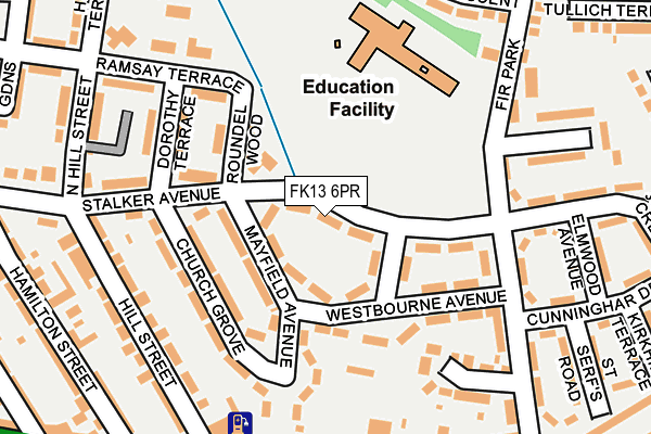 FK13 6PR map - OS OpenMap – Local (Ordnance Survey)