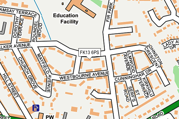 FK13 6PS map - OS OpenMap – Local (Ordnance Survey)