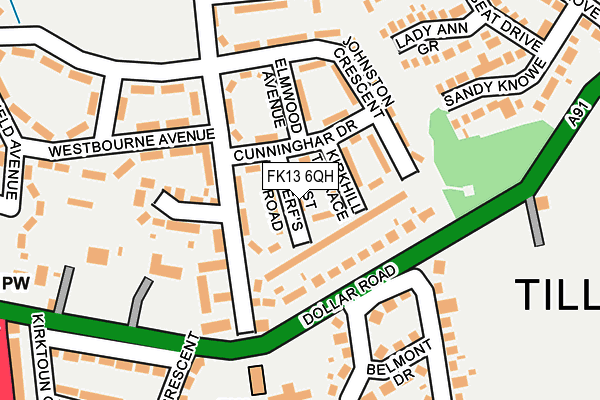 FK13 6QH map - OS OpenMap – Local (Ordnance Survey)